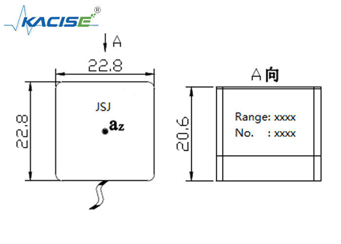 Magnetische zuiglijnse versnellingssensor met een eenassige module en ±10 g bereik voor trillingsprestaties