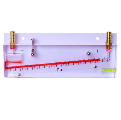 Hellende buismanometer Negatieve manometer met 0-200 Pa bereik ± 0,5% nauwkeurigheid voor brandtechniek