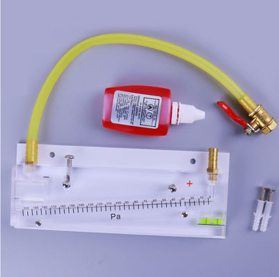 Hellende buismanometer Negatieve manometer met 0-200 Pa bereik ± 0,5% nauwkeurigheid voor brandtechniek