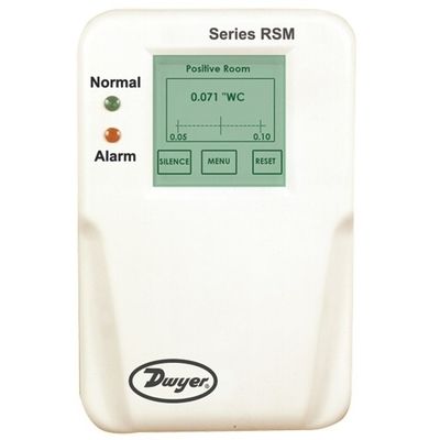 AegisPress Precision Room Monitor met ±0,5% FS-nauwkeurigheid en selecteerbaar uitgangssignaal voor isolatieafdelingen in ziekenhuizen