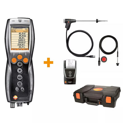Testo 330-2 LL Pro rookgasanalyseur met lange levensduur sensoren, kleurgrafische weergave en TÜV-getest voor verbrandingsanalyse
