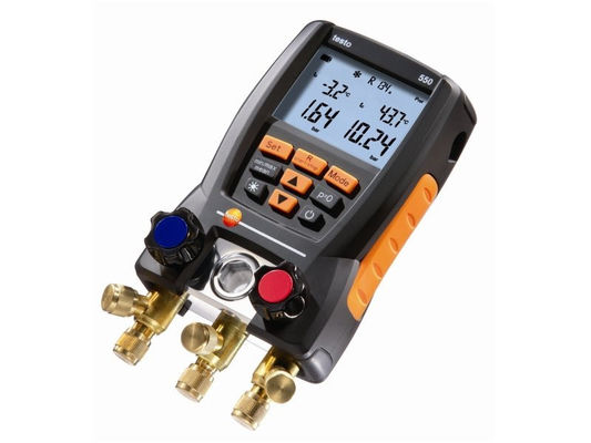 Testo 550 Digital Refrigerant Manifold Kit met Bluetooth-connectiviteit 60 koelprofielen en robuust ontwerp