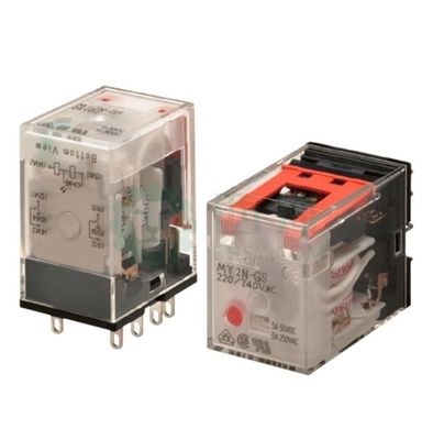 Omron MY2-GS relais voor algemeen gebruik met 24 VDC-werking, 662 Ω spoelweerstand en DPDT-contactformulier