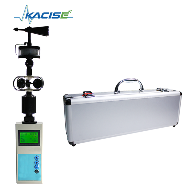 KQL-QXY Handheld Weather Station met 16 kompasrichtingen Windrichting, 128x64 achtergrondverlicht LCD-scherm en 38.000 recordsopslag