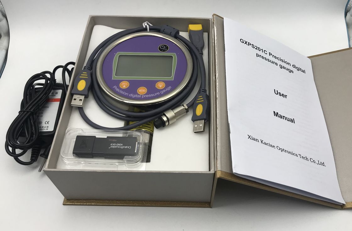 Digitale drukmeter van hoge precisie van roestvrij staal met aanraakknop en gegevenslogger GXPS201C